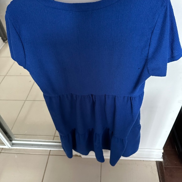 Blue Casual Short Dress - Picture 2 of 3